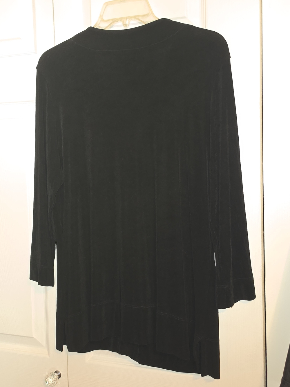 Mirasol Black V-Neck Button-Front Women's Sweater - Picture 3 of 5